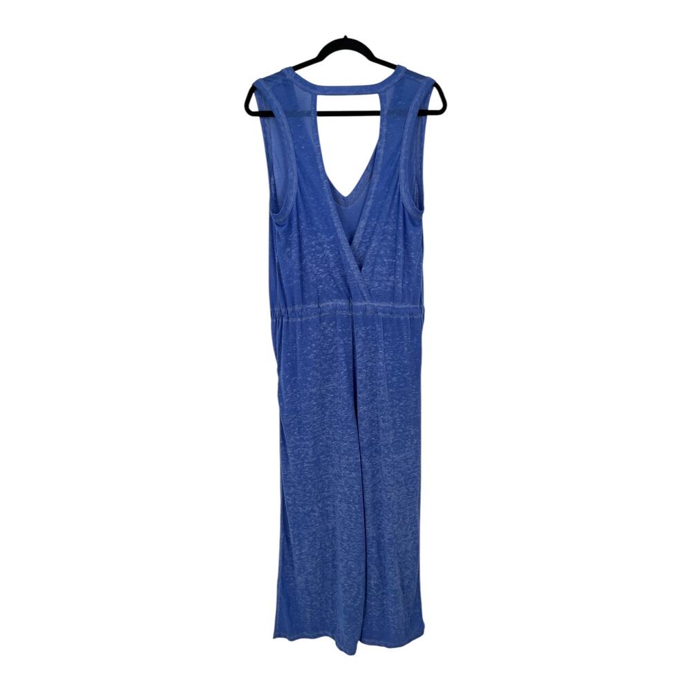 Becca Jumpsuit Beach Date sleeveless burn out knit blue size Small S - Picture 3 of 6